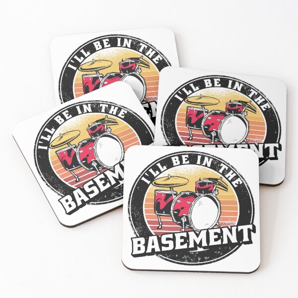 Item preview, I'll Be In The Basement Drum Set Funny Drummer Art designed and sold by Eddie SH.