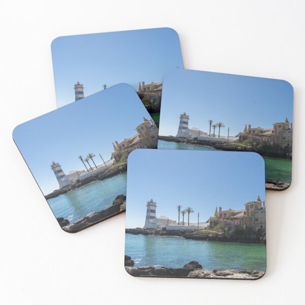 Item preview, Santa Marta Lighthouse and Santa Maria House - Cascais Portugal Landmarks designed and sold by Georgia Mizuleva.