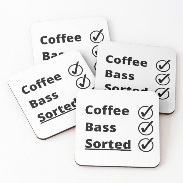 Item preview, Coffee Bass Sorted, (Black Text) designed and sold by FinishYourSong.