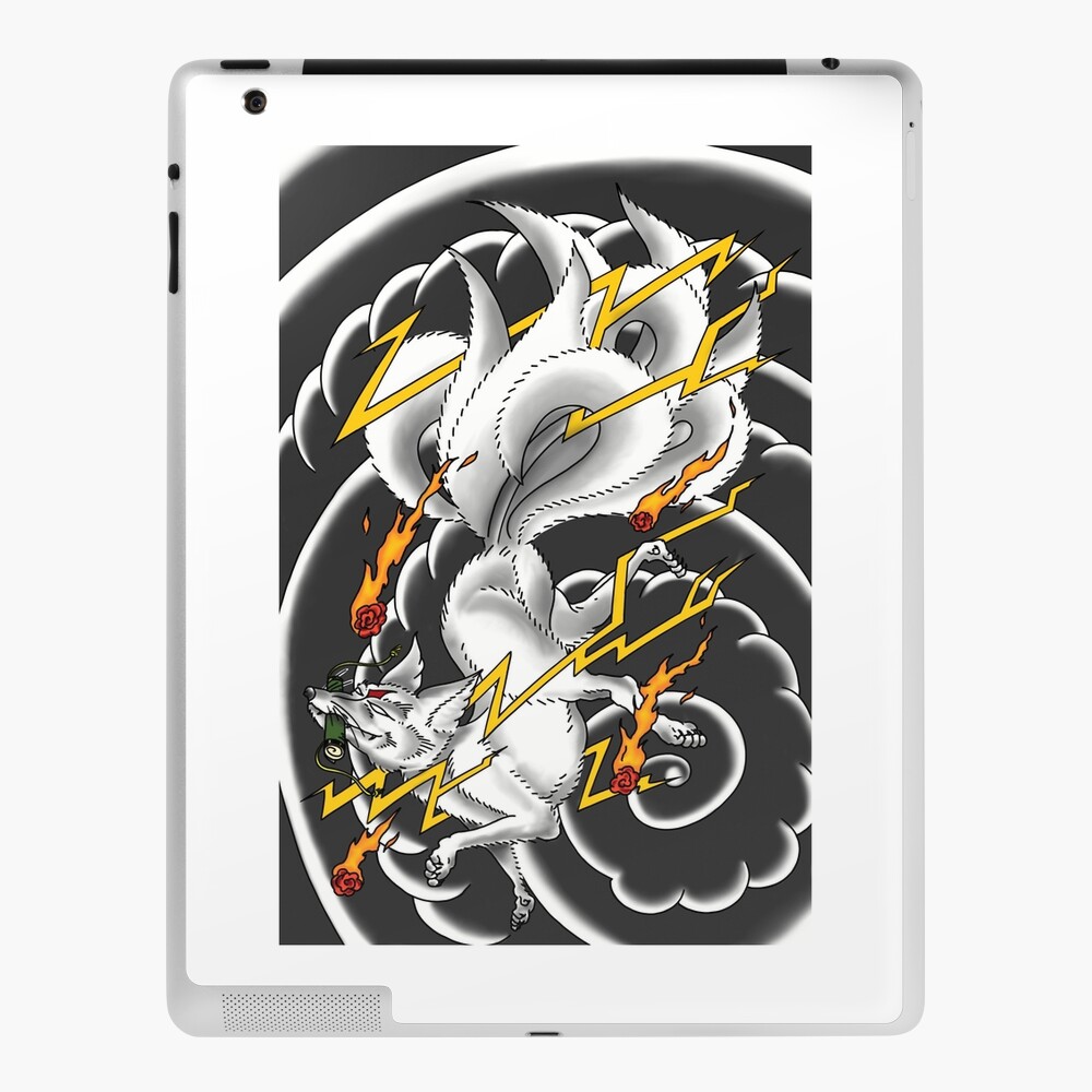 Ninetailed fox Kitsune Ninetales Tattoo fox transparent background PNG  clipart  HiClipart