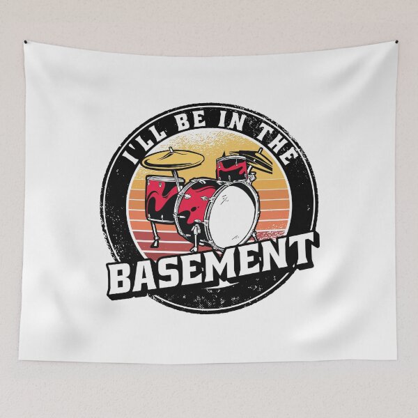 Item preview,  I'll Be In The Basement Drum Set Funny Drummer Art designed and sold by Eddie SH.