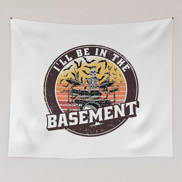 Item preview,  I'll Be In The Basement Drum Set Funny Drummer Art designed and sold by Eddie SH.