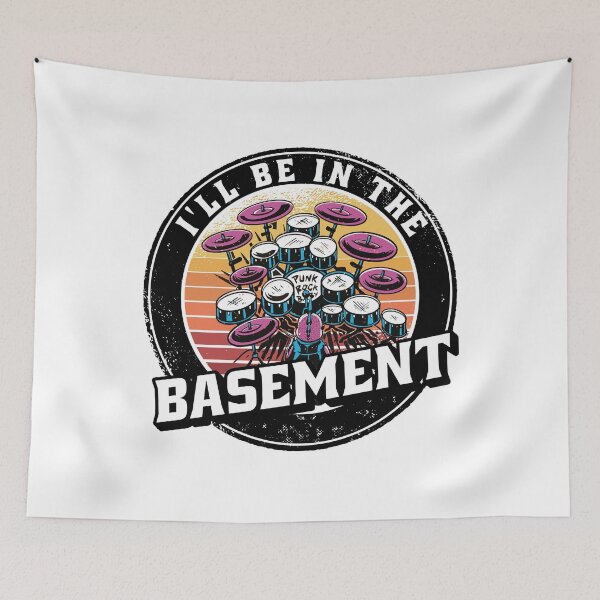 Item preview,  I'll Be In The Basement Drum Set Funny Drummer Art designed and sold by Eddie SH.