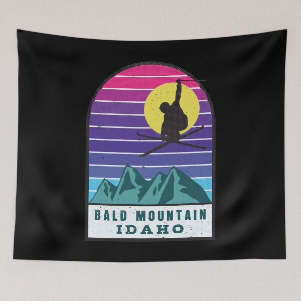 Item preview, Ski Bald Mountain Idaho Retro Sunset designed and sold by JordanHolmes.