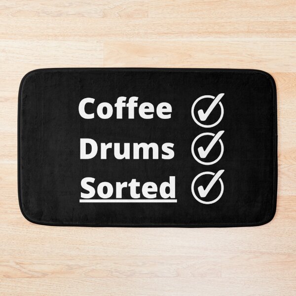 Item preview, Coffee Drums Sorted, (White Text) designed and sold by FinishYourSong.