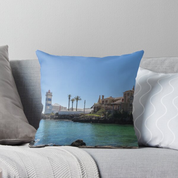 Item preview, Santa Marta Lighthouse and Santa Maria House - Cascais Portugal Landmarks designed and sold by Georgia Mizuleva.