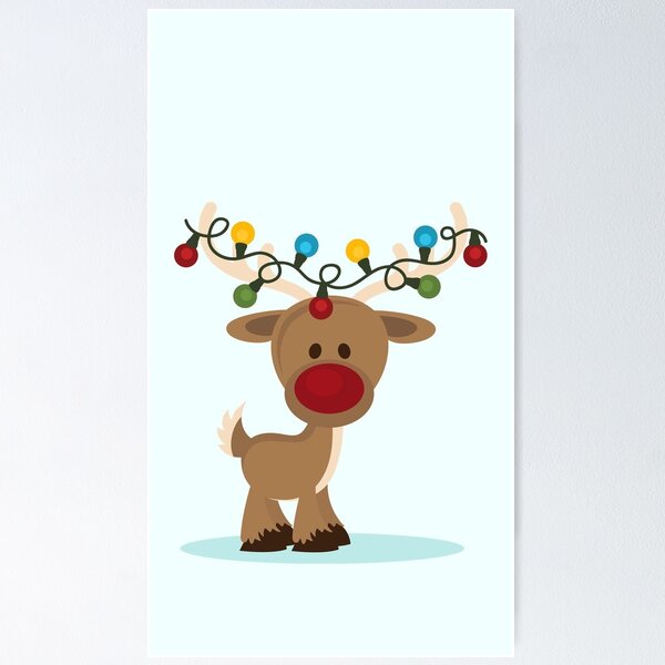 Item preview, Cute Christmas Reindeer With Lights designed and sold by JaimyE.