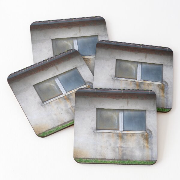 Item preview, Old weathered and damaged stone facade with two windows designed and sold by Ingo Menhard.