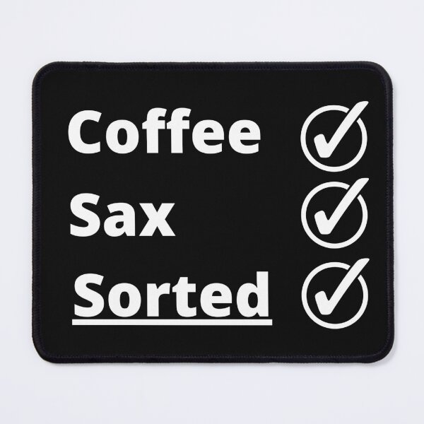 Item preview, Coffee Sax Sorted, (White Text) designed and sold by FinishYourSong.