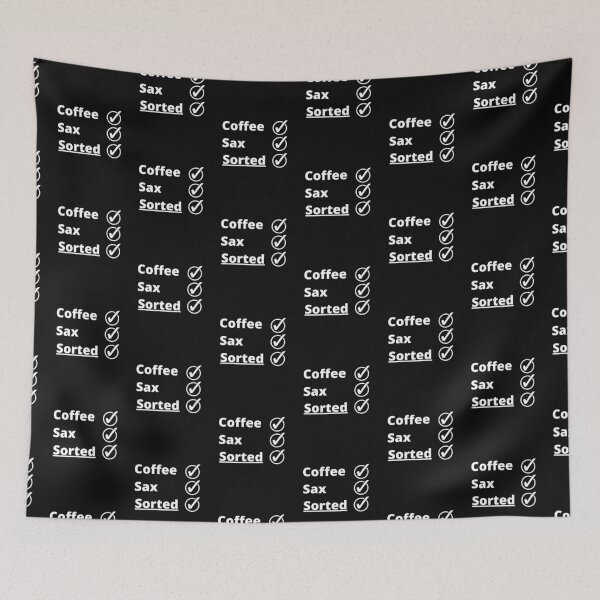 Item preview, Coffee Sax Sorted, (White Text) designed and sold by FinishYourSong.