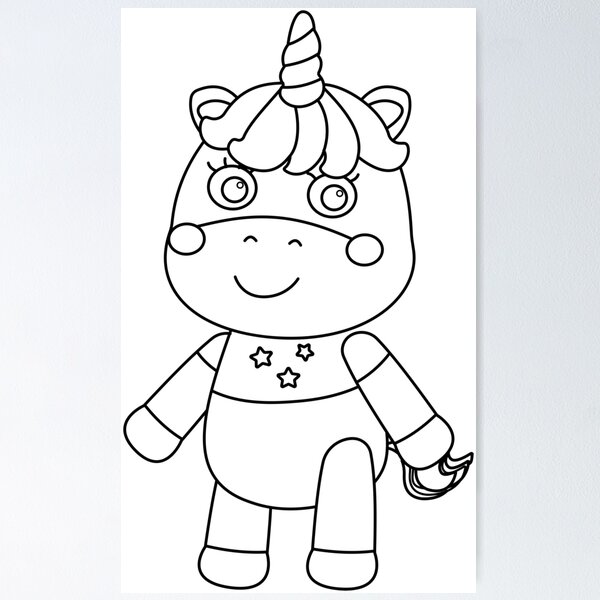 Libro para colorear imprimible de pastel de unicornio para niños