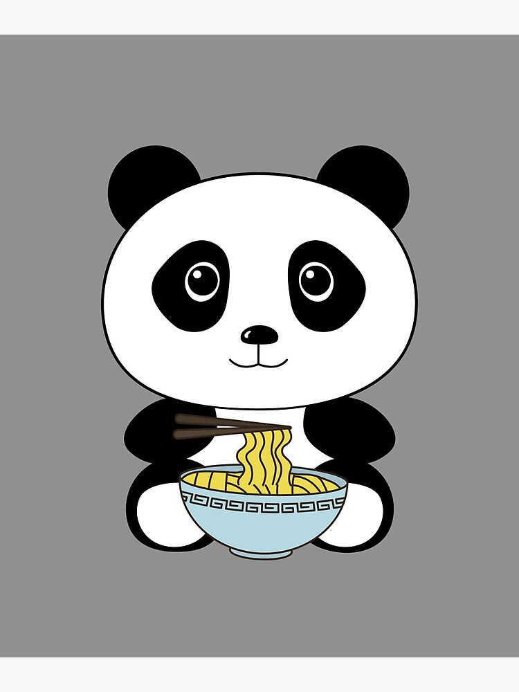 Kawaii Cute Anime Panda Otaku Japanese Ramen Noodles Gift - Kawaii Anime  Panda - Sticker