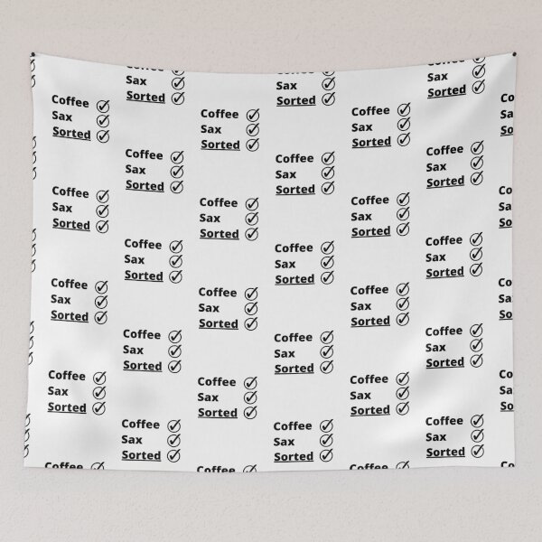 Item preview, Coffee Sax Sorted, (Black Text) designed and sold by FinishYourSong.