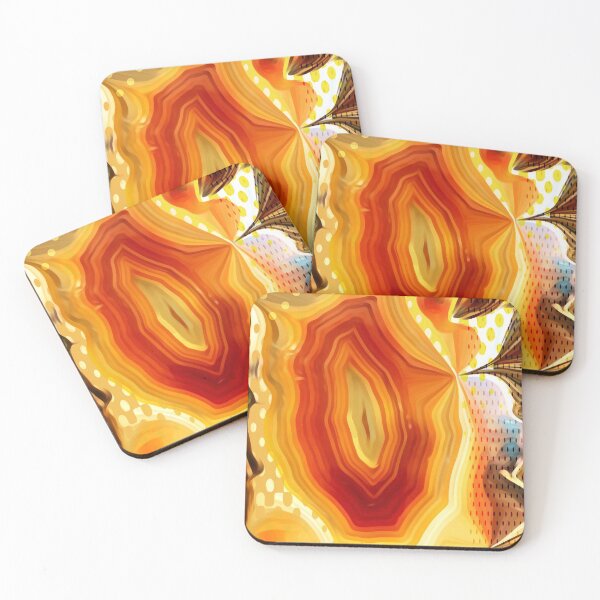 Item preview, Agate structures in yellow-orange designed and sold by AnnabellaRh.