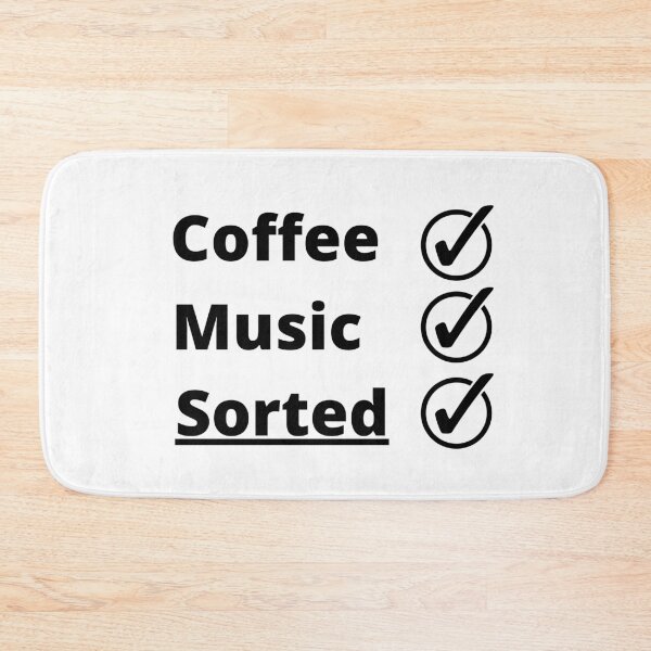 Item preview, Coffee Music Sorted, (Black Text) designed and sold by FinishYourSong.