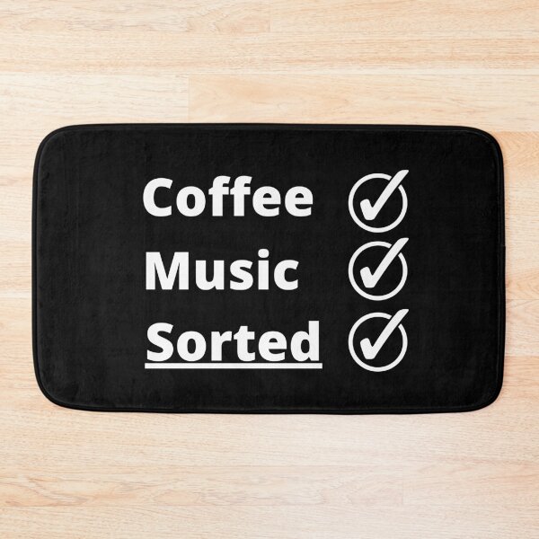 Item preview, Coffee Music Sorted, (White Text) designed and sold by FinishYourSong.