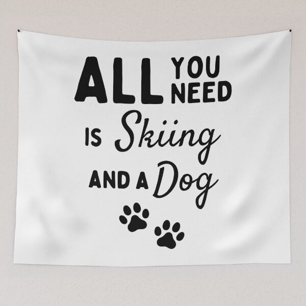 Item preview, All you need is skiing and a dog designed and sold by TheGreenGoat.