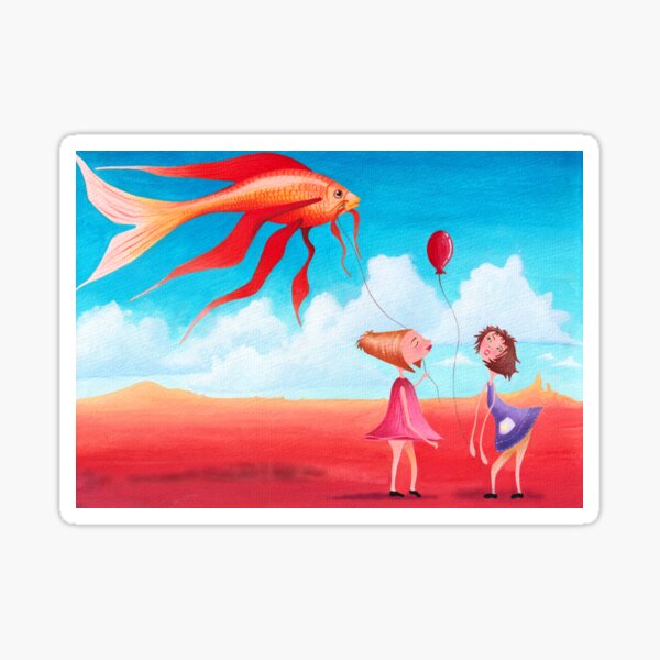 Goldfish Balloon Sticker