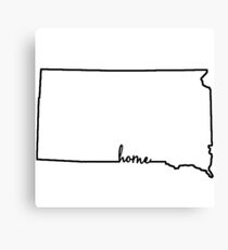 South Dakota Home Outline Canvas Print