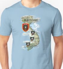 Map of MacVsog's area of operation. Unisex T-Shirt
