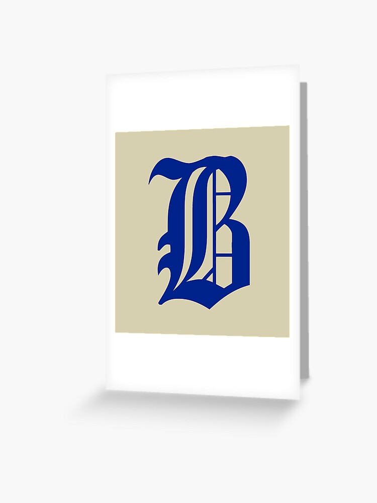 Defunct Brooklyn Dodgers baseball team emblem blue 1902 Greeting