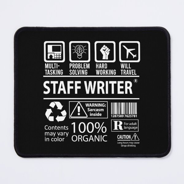Item preview, Staff Writer T Shirt - MultiTasking Certified Job Gift Item Tee designed and sold by sabinacsnm.