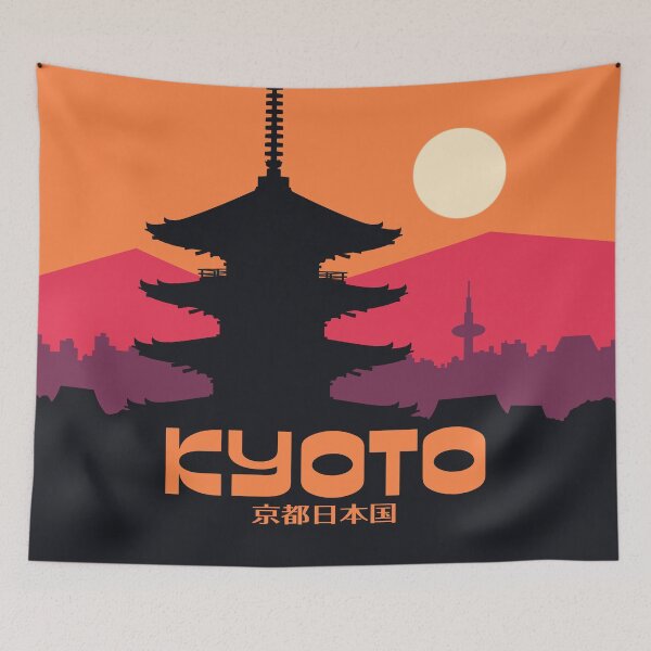 Artikelvorschau, Kyoto Pagoda Orange Japan Tourism entworfen und verkauft von VoodooCircus.