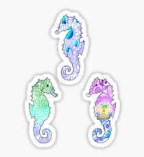 Tie Dye Cute Sea Horse Pack Sticker