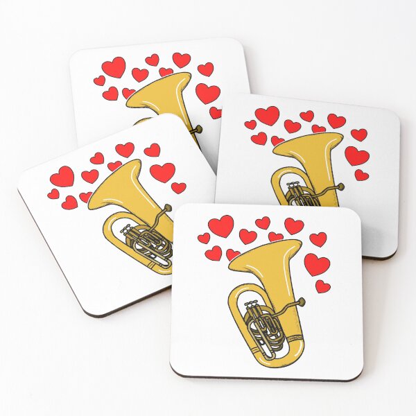 Item preview, Valentines Day Tuba Player Tubaist Anniversary Wedding Musician designed and sold by doodlerob.