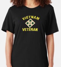 4th Infantry Vietnam Veteran Slim Fit T-Shirt
