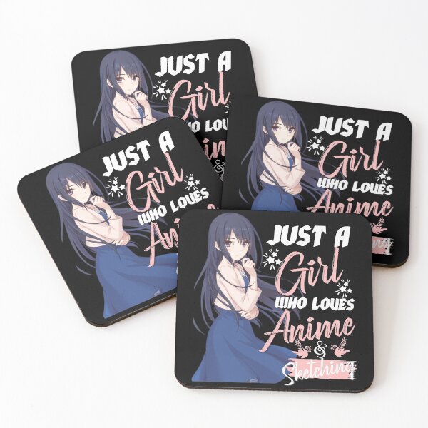 Item preview, JUST A GIRL WHO LOVES ANIME AND SKETCHING designed and sold by Hussain Shirts.