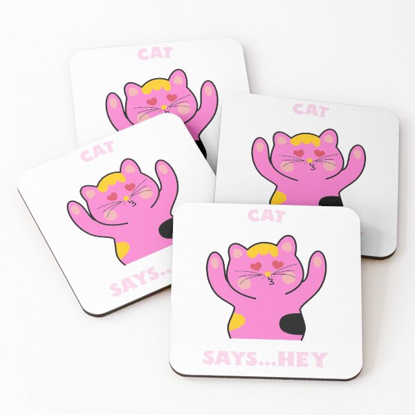 Item preview, cat says hey designed and sold by Niche  me on.