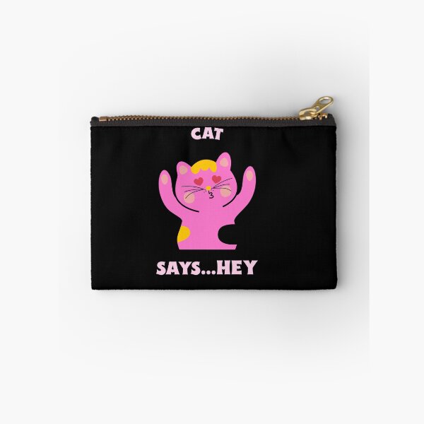 Item preview, cat says hey designed and sold by Niche  me on.