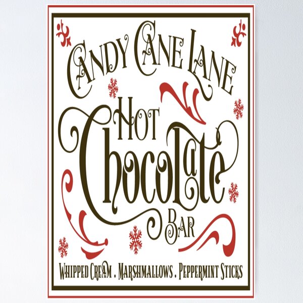 Hot Chocolate Bar Sign Hot Cocoa Bar Printable Table Sign Christmas Bi -  Design My Party Studio