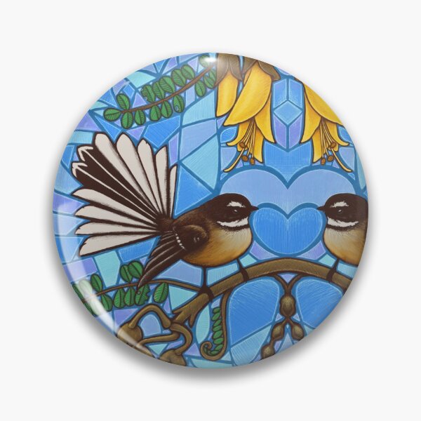 Item preview, Fantail Mosaic Mirror  designed and sold by AprilAppleArt.