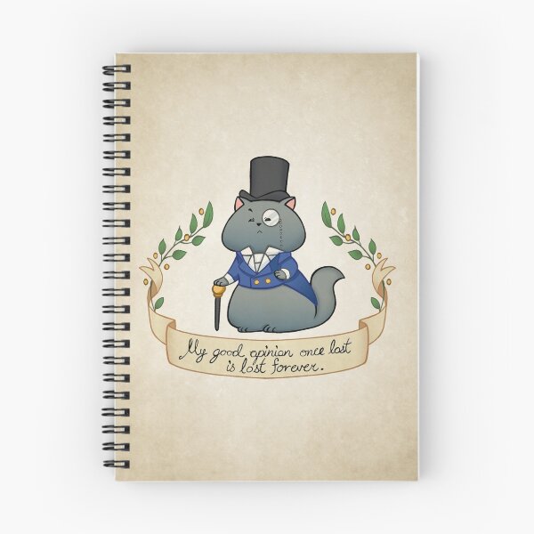 Item preview, Dapper Regency Cat Notebook designed and sold by aimeekitty.