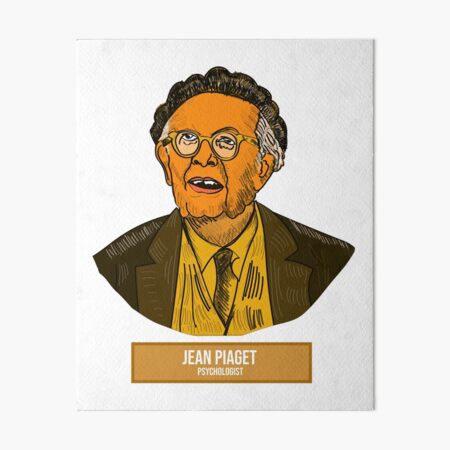 Jean Piaget Swiss psychologist illustartion