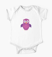 Purple & Purple Owl One Piece - Short Sleeve