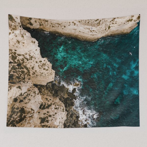 Item preview, Blue Ocean Rocky Waves designed and sold by yousseftalat2.