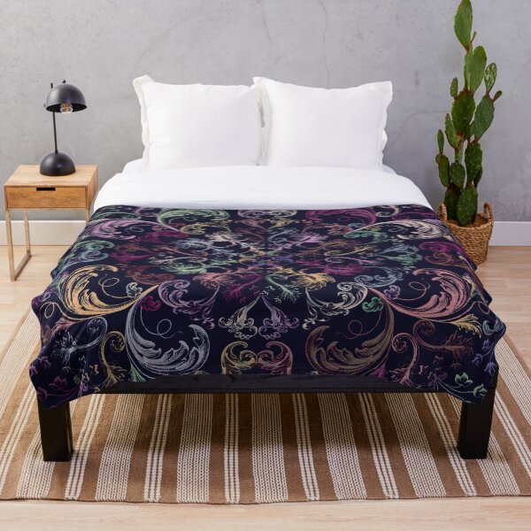 Item preview, Engraving Pattern Pastel on Dusty Navy designed and sold by Floralife.