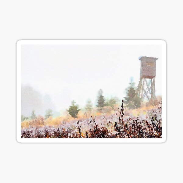 Hunting high seat watercolor Sticker