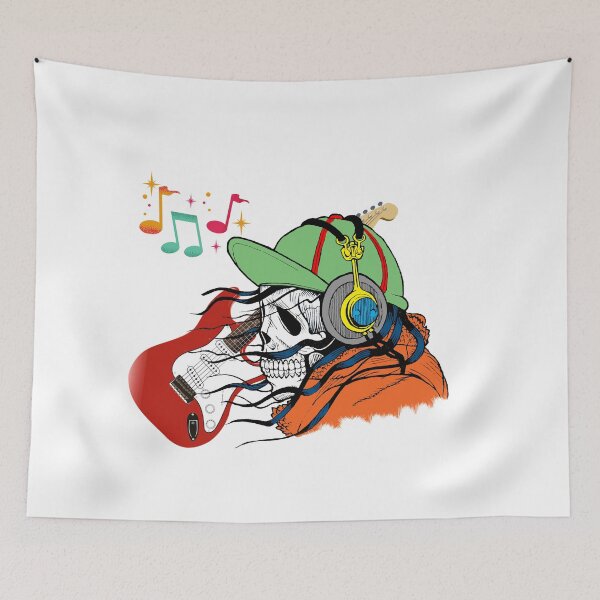 Item preview, Skull with Headphone Skull with Guitar designed and sold by Sarnga2.