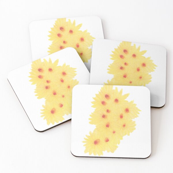 Item preview, Nature, flora, yellow, flowers, shrub, pastel sec, drawing, bebicervin designed and sold by BebiCervin.
