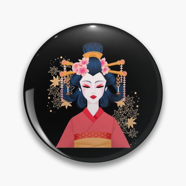 Artikelvorschau, Japanische Geisha-Illustration entworfen und verkauft von Paula Helit.