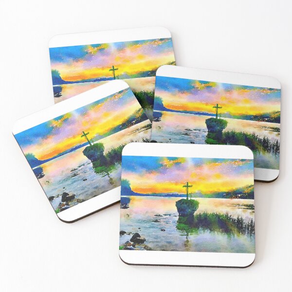 Item preview, Mondsee Kreuzstein watercolor designed and sold by Lexpixelart.