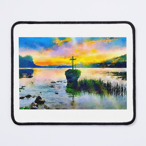 Item preview, Mondsee Kreuzstein watercolor designed and sold by Lexpixelart.
