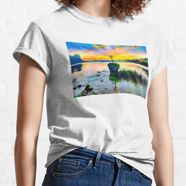 Mondsee Kreuzstein watercolor Classic T-Shirt