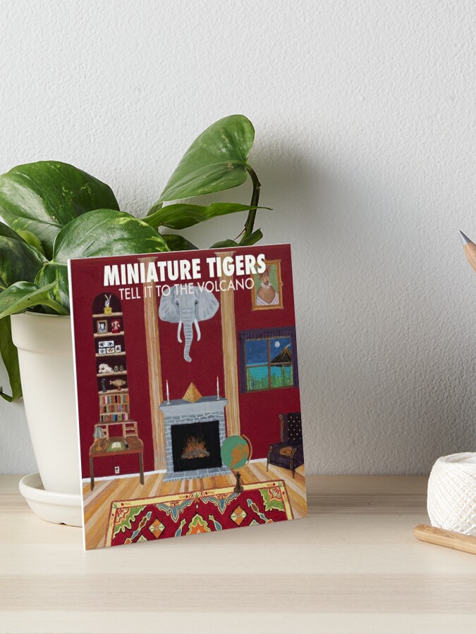miniature tigers tell it to the volcano | Art Board Print