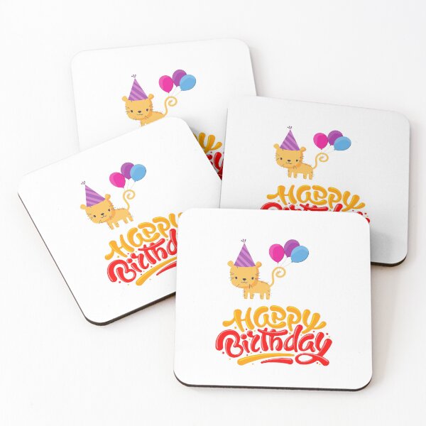 Item preview, Funny Cat happy birthday with balloons designed and sold by Hinny8.