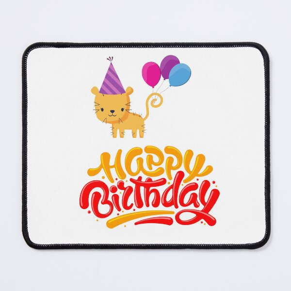 Item preview, Funny Cat happy birthday with balloons designed and sold by Hinny8.